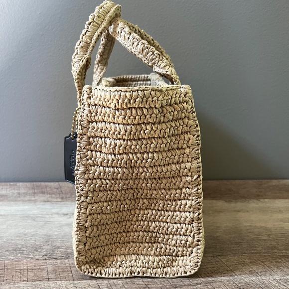 Coach Cargo Straw Tote 26 in Natural - Picture 5 of 11
